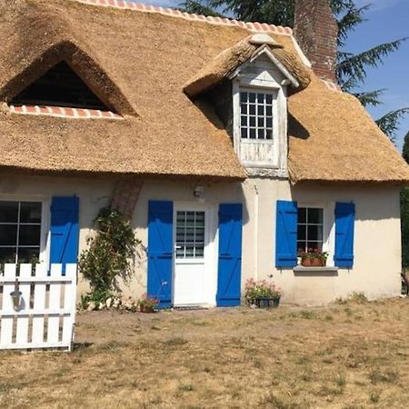 Chaumiere Avec Sa Toiture Recouverte De Chaume !!! Donnemain-Saint-Mames Bagian luar foto